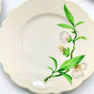 🦚 HP! 4 Syracuse China Blossom Floral Plates. Vintage USA